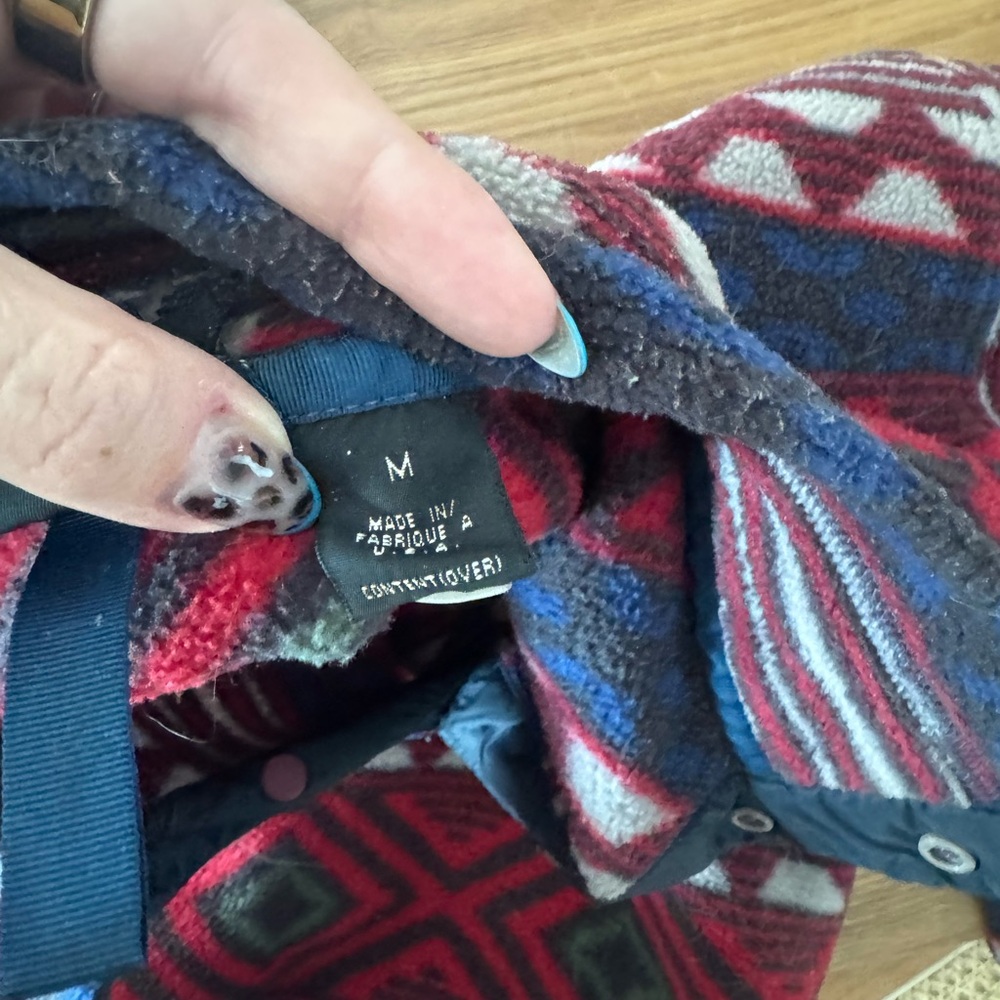 RARE Patagonia Men’s Synchilla Snap Native Pattern 96 Vintage - Picture 4 of 5